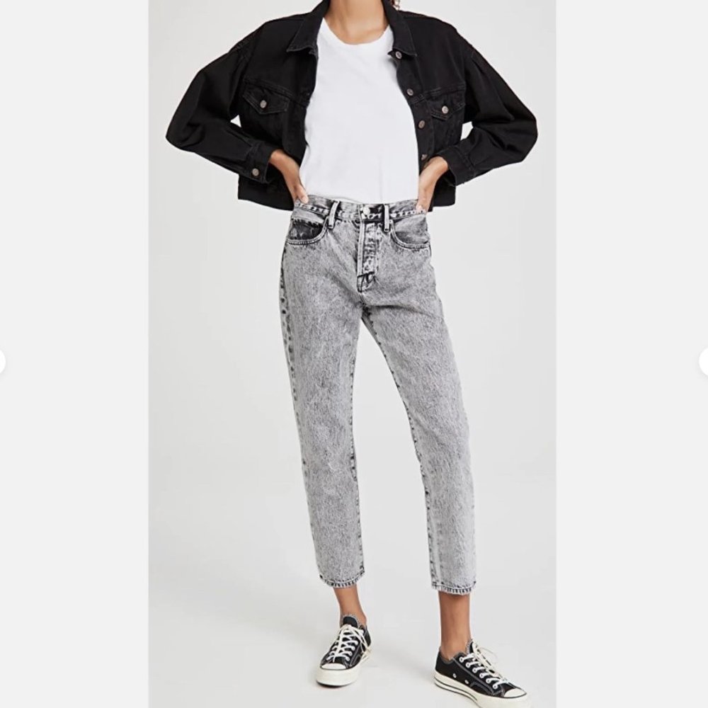 Frame Denim black acid wash jeans